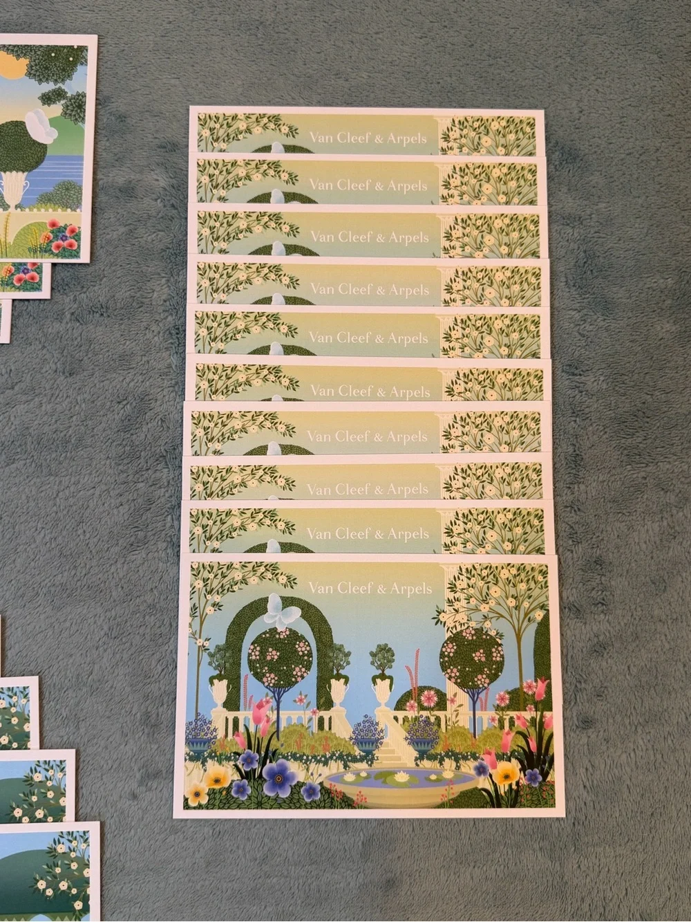 VAN CLEEF & ARPELS SET OF 21 POSTCARDS ROCKEFELLER CENTER SPRING 2026